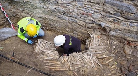В Бельгии рядом с собором обнаружили стены из человеческих костей