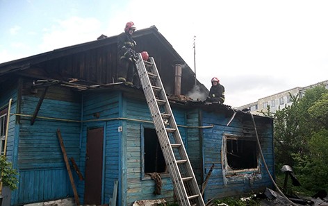 В Быховском районе ликвидирован пожар