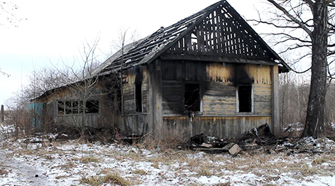 В Быховском районе горел дом