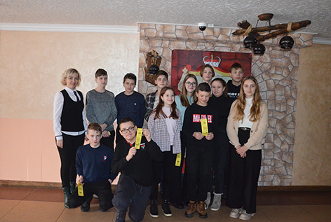В кафе «Замок Сапеги» прошла встреча учащихся СШ №2 с представителями Быховского райпо