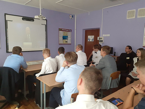 В школах Быховщины прошел открытый урок с участием Президента (фото+видео)