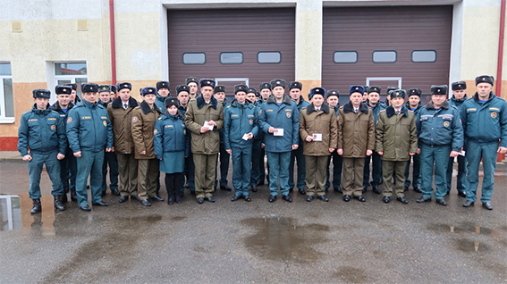 Торжественное мероприятие ко Дню спасателя прошло в Быховском РОЧС