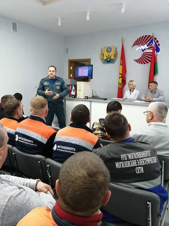 Спасатели Быховщины встретились с работниками Быховского района электросетей