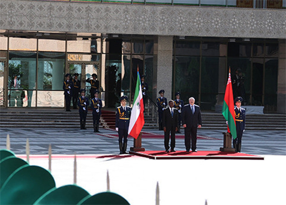 Встреча Лукашенко с Президентом Экваториальной Гвинеи проходит во Дворце Независимости