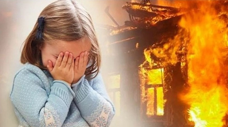Детская шалость с огнём – причина пожара