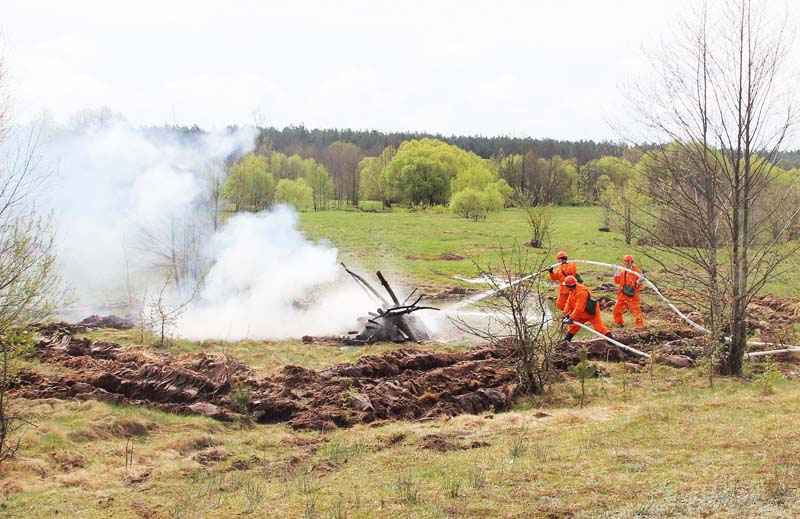 Быховский лесхоз занял первое место в областных демонстрационно-практических учениях по обнаружению и тушению лесных пожаров