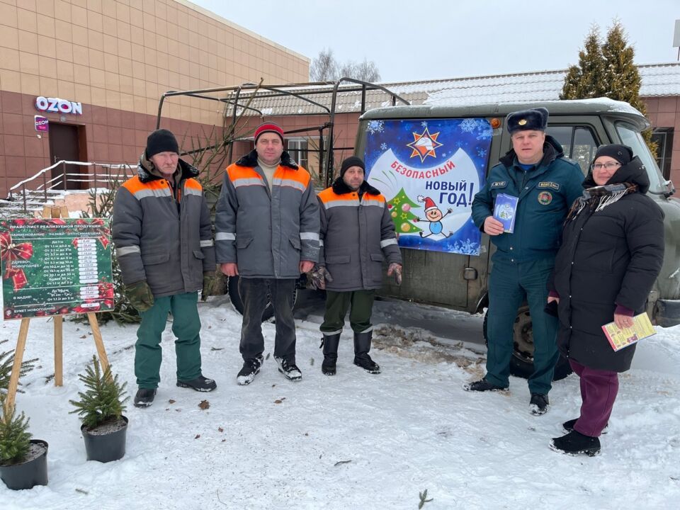 О чем предупреждали спасатели покупателей елей в Быхове