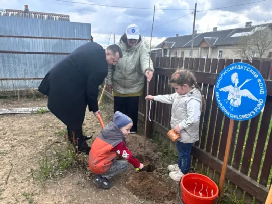 Посадка деревьев в Могилевской области прошла у детских домов